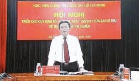 Trường Chính trị Tây Ninh tham dự Hội nghị trực tuyến triển khai Quy định số 11-QĐ/TW, ngày 19/5/2021 của Ban Bí thư về Trường Chính trị chuẩn